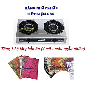 BẾP GAS ĐÔI ZENNE KGS 204 NHẬP KHẨU MALAYSIA – MẶT BẾP INOX - NGỌN LỬA MẠNH VÀ HỘI TỤ - TIẾT KIỆM GAS