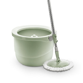 Bộ cây lau nhà Lock&Lock Mini Spin Mop & 4 bông lau sàn ETM498MITS2 - Màu xanh mint