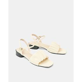 Giày Sandal Nữ 3cm Thời Trang JUNO Quai Ngang Bèo Nhún SD03070