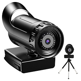 USB Webcam HD Web Camera Auto Focus Streaming Webcam 120°View Computer Camera Plug And Play for Online Calling Online Teaching Conferencing
