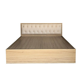 Mua Giường Ngủ Gỗ MDF Phủ Melamine Bọc Nệm Kem Hiện Đại Màu Vàng HK 388