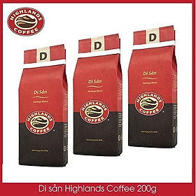 Combo 3 gói Cà phê Rang xay Di sản Highlands Coffee 200g