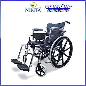 Xe lăn nâng tay gấp gọn NIKITA có thể để cốp ô tô - Bản mới 2024