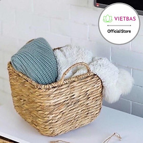 Giỏ lục bình VIETBAS vuông có quai LBK_012