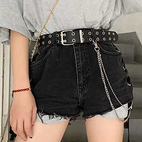 Thắt lưng punk rock kết hợp xích đeo chain cá tính