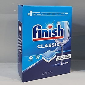 Viên rửa bát Finish Classic hương chanh 110 viên - 2 chức năng 