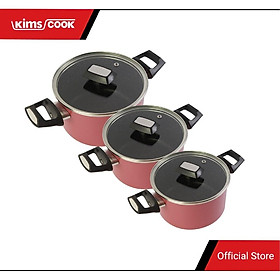 Nồi Easy Cook hợp kim nhôm chống dính vân đá đáy từ KIMS COOK 24cm