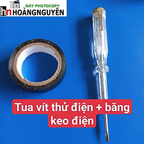 Mua ️ COMBO TUA VÍT THỬ ĐIỆN VÀ BĂNG KEO ĐIỆN NANO 01 ĐEN NHỎ  10mm*5m ️