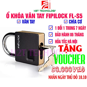 Hình ảnh Ổ khóa thông minh FL-S5, mở khóa vân tay, chìa cơ, tiêu chuẩn ngoài trời chống nước, sử dụng khóa cửa xếp, khóa kho hàng khóa, khóa cổng