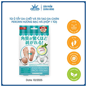 Túi ủ tẩy tế bào chết, dưỡng ẩm chân PERORIN (Mint) - Nhật Bản - Chính hãng - Hộp 1 túi 
