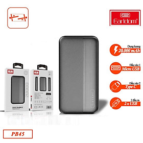 Sạc Dự Phòng Earldom 20.000mAh PB - 45-Hàng chính hãng