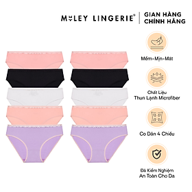 Combo 10 Quần Lót Nữ Thun Lạnh Trơn Comfort Miley Lingerie BMS - Giao màu ngẫu nhiên