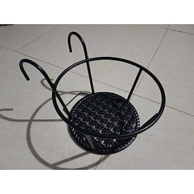 Mua set 3 kệ để hoa ban công có móc treo bằng sắt - mầu đen  - GDHN Loại Tốt