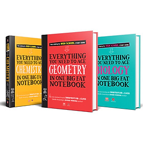 Sách - Everything you need to ace Geometry, Chemistry,Biology - sổ tay hóa học, hình học, sinh học - Á Châu Books ( bộ 3 cuốn )