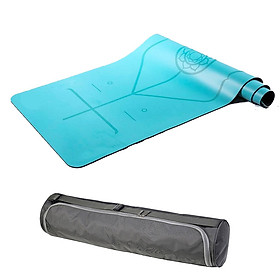 Thảm Tập Yoga Định Tuyến Cao Su 5mm Nặng 3kg Đại Nam Sport (Kèm Túi Đựng + Dây Buộc)