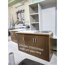 Mua Tủ bếp mini nhựa đài Loan ốp mặt gạch sẵn bồn