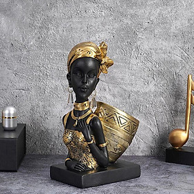 Lady Statue Sculpture African Table Centerpieces Bedroom Hotel Office