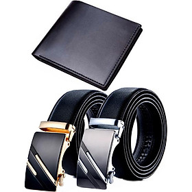 Bộ sản phẩm thắt lưng và ví da nam cao cấp Xiên Vàng -Xiên Bạc - Sep
