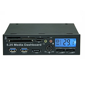 Mua Bảng điều khiển HUB USB 3.0 + Card Reader USB 2.0 + Sata + màn hình LCD + Điều tốc FAN