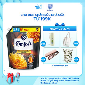 Nước Xả Làm Mềm Vải Comfort Chăm Sóc Chuyên Sâu Hương Nước Hoa Thiên Nhiên Sophia túi 3.8L