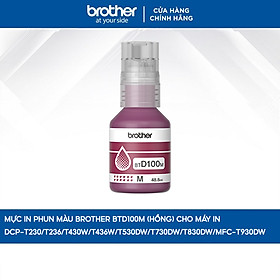 Mua  HÀNG CHÍNH HÃNG  Mực in phun màu Brother BTD100M (hồng) cho DCP-T230/T236/T430W/T436W/T530DW/T730DW/T830DW/MFC-T930DW