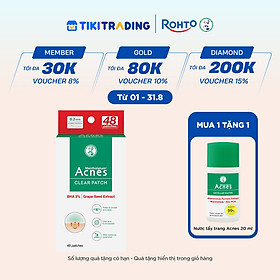 Miếng dán mụn giúp giảm mụn sưng viêm Acnes Clear Patch (48 Miếng)