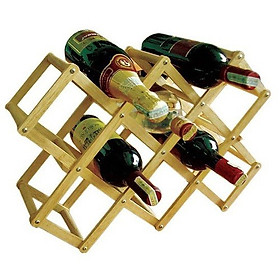 Mua Kệ để rượu xếp 10 chai  Có Thể Gấp Gọn Tiện Lợi Gỗ Cao Su Bền Đẹp Sang Trọng - Gỗ Đức Thành
