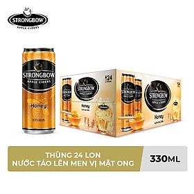 Thùng 24 Lon Cao Strongbow Vị Mật Ong (330ml / Lon)