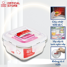 Mua Hộp thủy tinh chịu nhiệt COBA COOK hình vuông dung tích 320ml- CBHS320