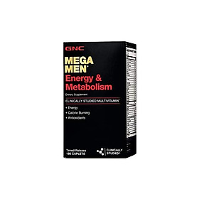 GNC Mega Men Energy and Metabolism Multivitamin for Men, 180 Count, for Increased Energy, Metabolism, and Calorie Burning