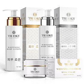 Bộ VIP02 sản phẩm tắm trắng toàn thân cấp tốc và dưỡng trắng da mặt Truesky - Mỹ phẩm chính hãng
