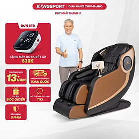 Ghế massage toàn thân cao cấp KINGSPORT G88 hệ thống túi khí êm ái, hệ thống con lăn 3D, có nhiệt hồng ngoại