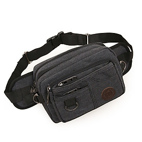 Túi đeo bụng , đeo hông nhiều ngăn tiện dụng , chất liệu vải bố cao cấp chống trầy xước TUI-62