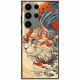 Ốp lưng cho Samsung S21 FE - S23 - S23 Plus - S23 Ultra - S24 - S24 Ultra - Mèo Trắng Cam - Hàng Chính Hãng