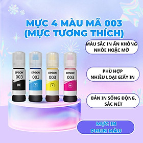 Mua Mực in Epson (TƯƠNG THÍCH) mã 003 L1110/ L3110/ L3150/ L4150/ L3210 .(MUA COMBO TẶNG 1 CHAI)