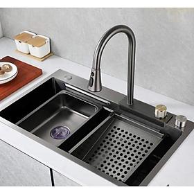 Mua Chậu rửa chén bát 2 hố cân inox 304  820 x 450 x 230 mm Juno sofa Teady CRBCT-8450C
