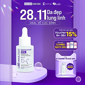 Serum trắng hồng da Niacinamide kiểm soát dầu, mụn, dưỡng trắng, giảm nếp nhăn, trẻ hóa làn da The Gentinol 0221 30ml