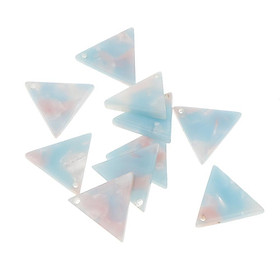 10 Pieces Acetate Acrylic Triangle Pendant DIY Earring Findings White