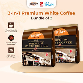 Combo 2 Túi Cà Phê Trắng Kem Sữa Hòa Tan 3-In-1 Cao Cấp Killiney 3-In-1 Premium White Coffee - (2 Túi X 15 Gói)