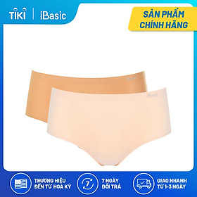 Combo 2 quần lót nữ không đường may bonding thoáng khí lưng cao iBasic PANW139 - Da ca cao - Da hồng nude - L