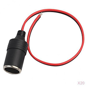20Pcs 12V Female  Lighter Extension Power Socket Connector Adapter