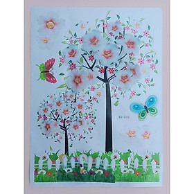 Mua Tranh 3D DeCal Nổi Dán Tường Dán Kính trang trí lớp học KT22x32cm nhiều hình đẹp phong phú giá 13000