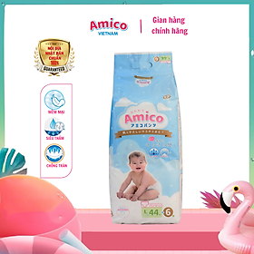 Bỉm - Tã quần Amico size L 44 + 6 miếng (Cho bé 9 - 14kg)