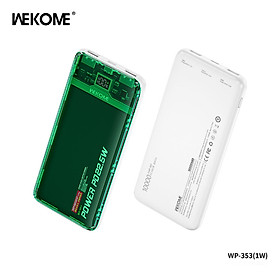Mua Pin sạc dự phòng sạc nhanh QC PD 22.5W trong suốt Hàng Nhập Khẩu WEKOME 10000mAh nhiều màu sắc Wp 343 sạc thường - 353