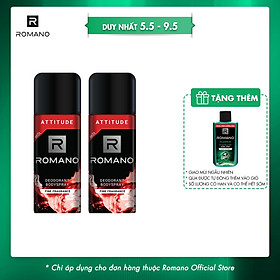 Combo 2 Xịt toàn thân Romano Attitude nồng ấm cá tính 150ml