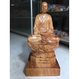 Mua Tượng phật hoàng trần nhân tông bằng gỗ ngọc am  kt cao 60×30cn