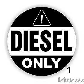 Decan sticker chữ Diesel Only 12x12cm