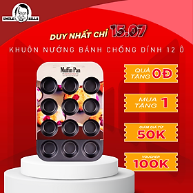 Mua Khay Nướng Bánh Cupcake Uncle Bills KC0020 Chống Dính 12 ô