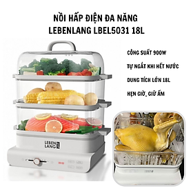 Mua Nồi Hấp Điện 3 Tầng Sothing Lebenlang LBEL5031  dung tích 18l  công suất 900w  hấp gà nguyên con- Hàng chính hãng