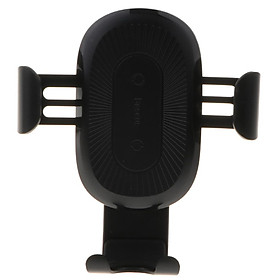 Wireless Charger Gravity Car Mount Holder for 4.0 - 6.5'' Smartphone Black
